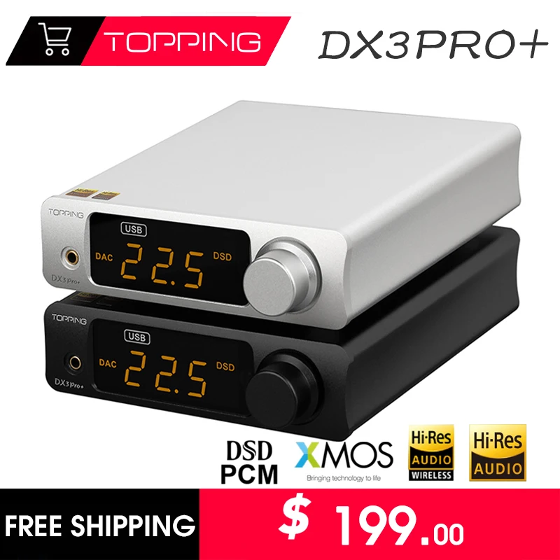 TOPPING Dx3 Pro Plus Digital Audio Music Decoder USB DAC Headphone Amplifier Balanced HIFI ES9038Q2M Bluetooth LDAC DSD DX3pro+ |