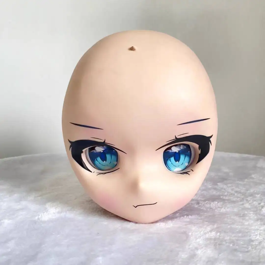 Голова куклы BJD M6 с винтовым креплением, для анимации, двухмерная, виниловая, с возможностью установки парика (art.: 3920da59e5ffd) - 3920da59e5ffd