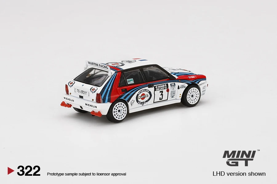 MINI GT 64 Lancia Delta HF интегрированный Evolution 1992 Rally 1000 Lake Winner #3 LHD MGT00322-L |