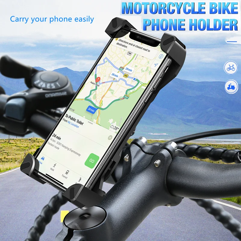 

Вращающийся на 360 градусов держатель для велосипеда Floveme, регулируемый велосипедный держатель, нескользящая подставка для телефона MTB, вело...