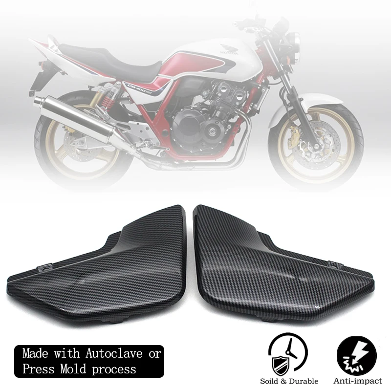 

Обтекатель для мотоциклетного корпуса из АБС-пластика с гидропокрытием из углеродного волокна, боковая крышка аккумулятора для HONDA CB 400 VTEC 1 2 1999 2002