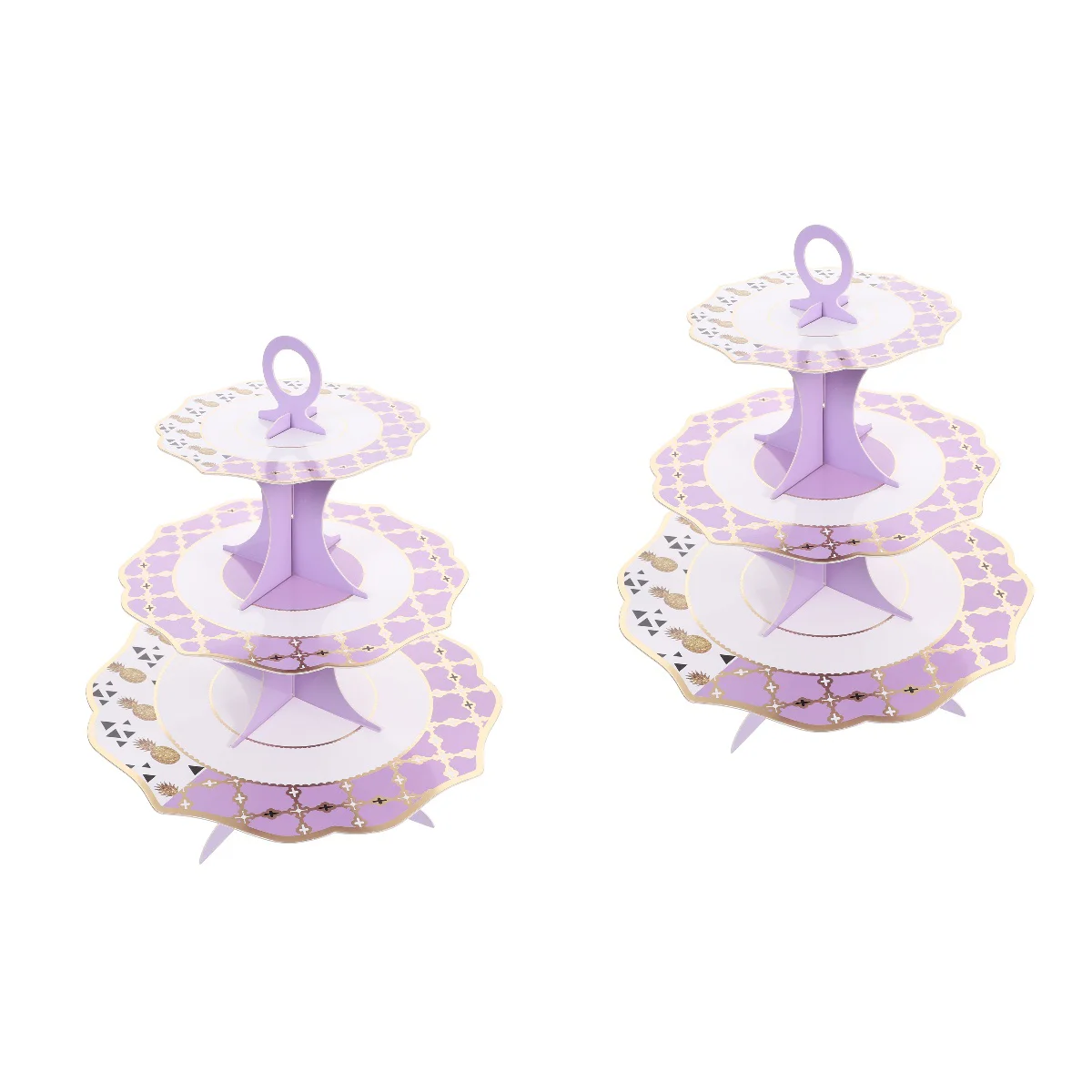

2pcs Cake Holder 3 Tiered Cake Stand Decorative Cupcake Stand Accessory
