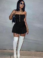 off shoulder lace up bandage night party dresssexy bodycon dresses for women vacation club outfits 2022 summer clothes