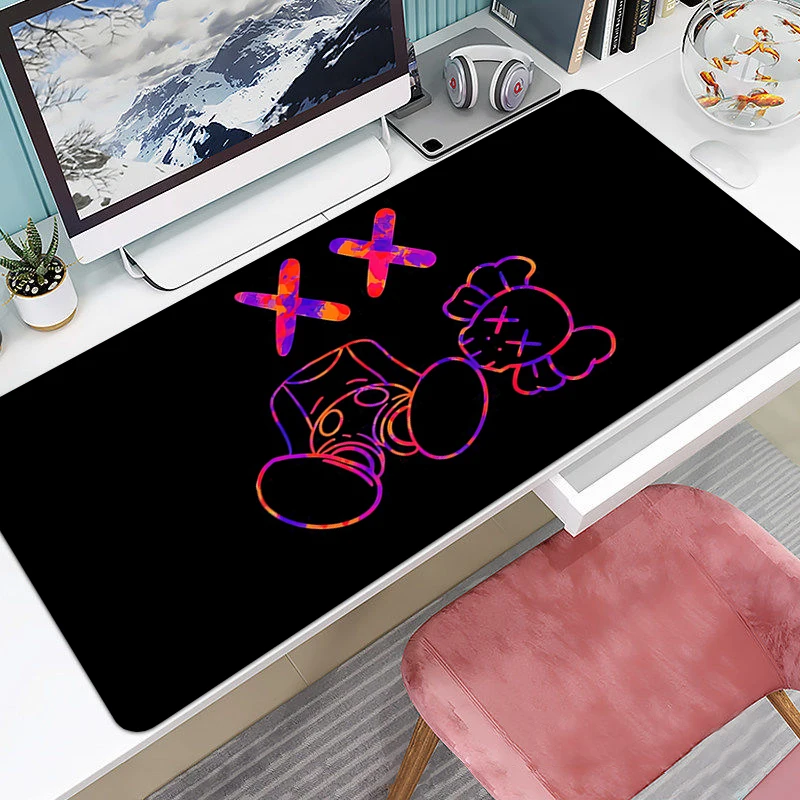 

Игровой коврик для мыши K-Kaws для ПК, игровые аксессуары, Аниме Коврик для мыши, нескользящий коврик, коврик для настольного компьютера, коври...