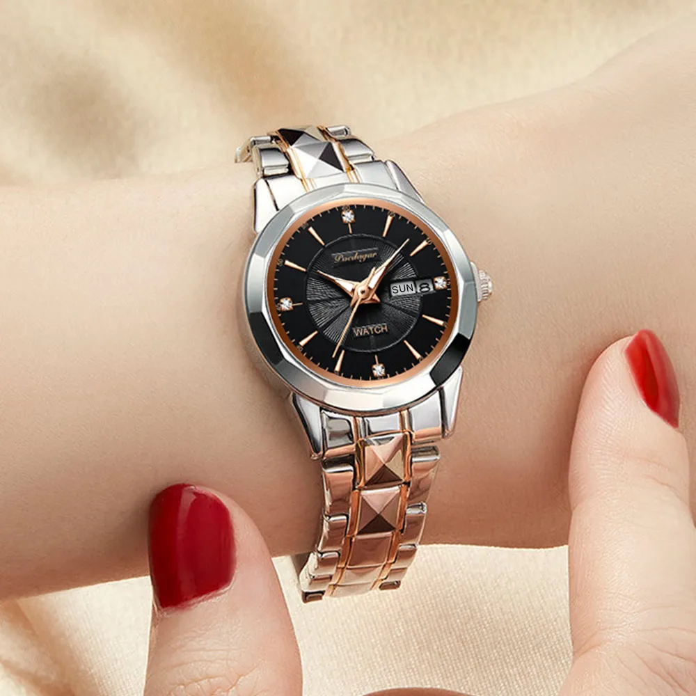 POEDAGAR Luxury Ladies Watches Fashion Casual Stainless Steel Luminous Waterproof Quartz Women's Watches Dress Clock Reloj Mujer enlarge