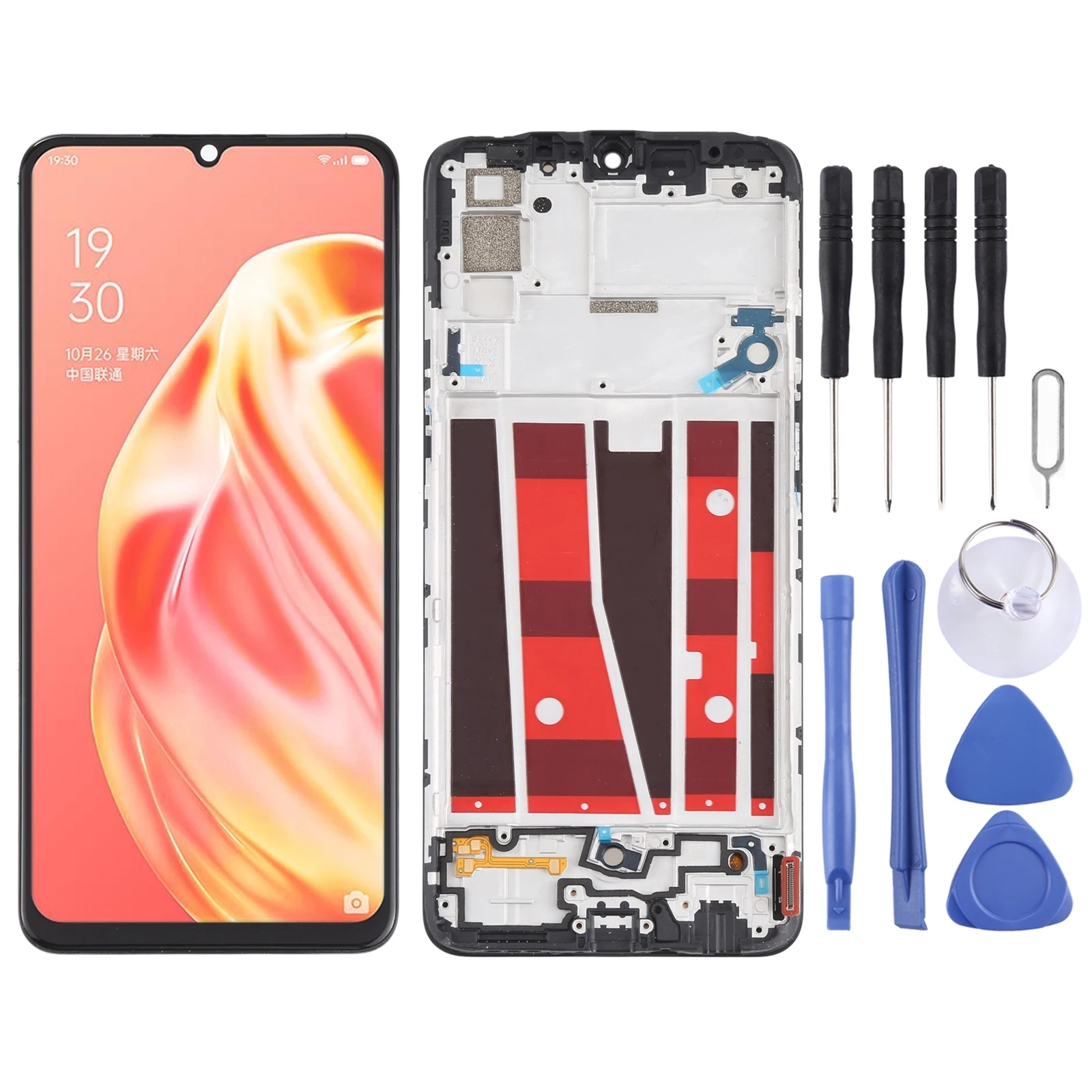 

Original LCD Screen and Digitizer Full Assembly With Frame for OPPO A91 PCPM00 CPH2001 CPH2021