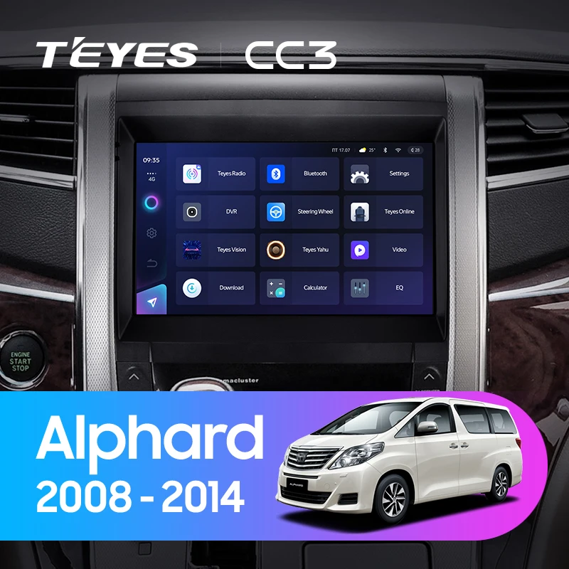 TEYES CC3 Штатная магнитола For Тойота Альфард H20 Toyota Alphard 2008 - 2014 до 8-ЯДЕР 6 + 128ГБ 27EQ DSP