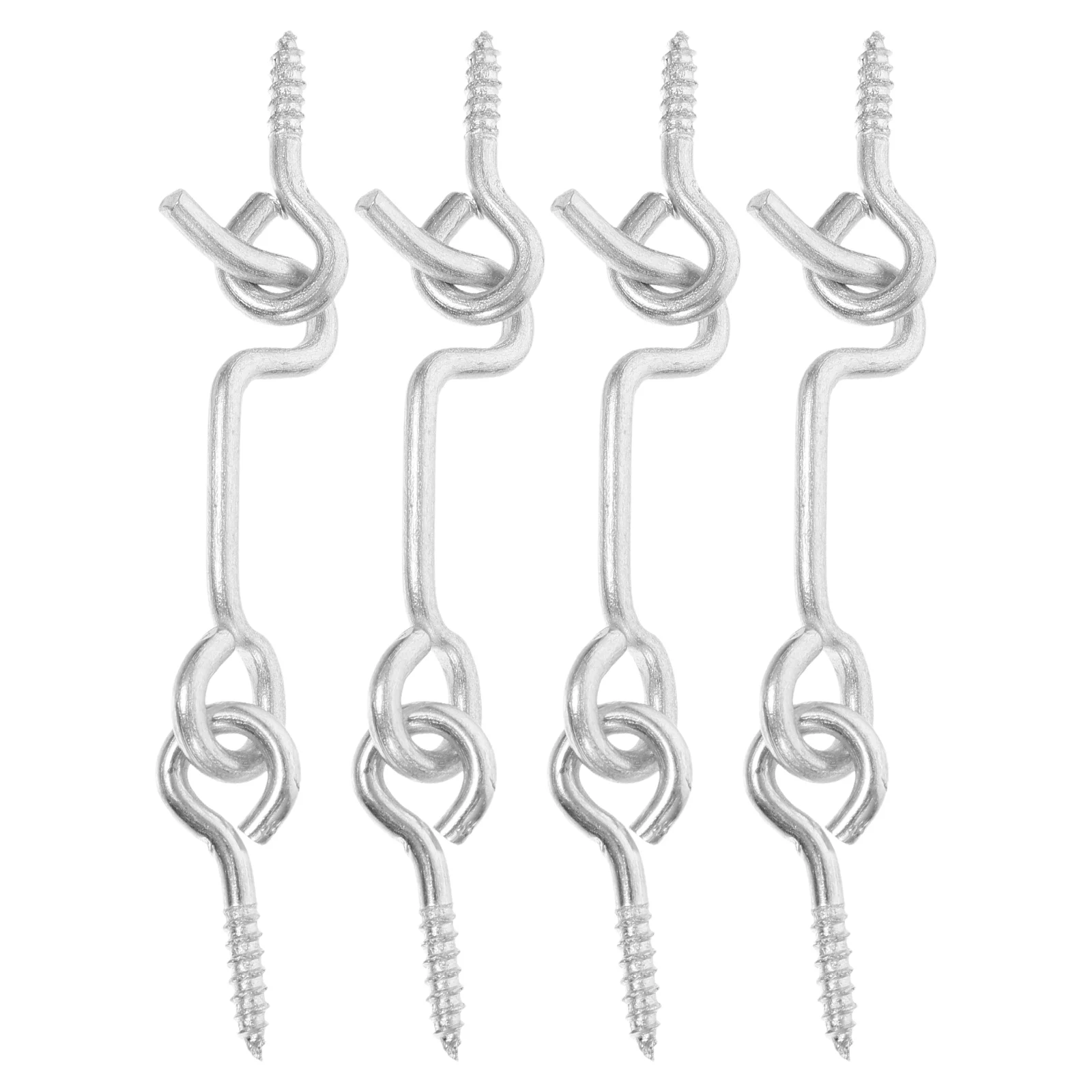 

4 Sets Hook And Eye Latch Barn Replacement Carbon Steel Screen Door Latch Door Safety Latch Door Latch