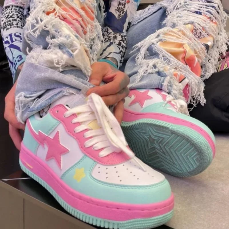 

Kawaii Karby Sneakers Student Cartoon Animation Spring & Autumn All Match Casual Lace Up Low Cut Sneakers Girls Holiday Gifts