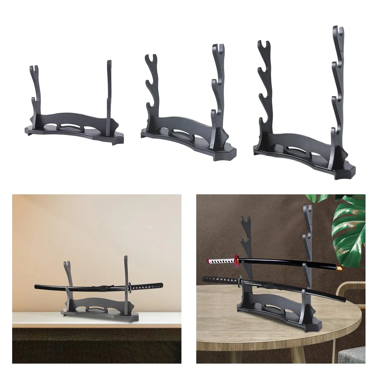 Японская подставка для меча самурайского типа для домашнего декора Katana Horizontal Home Decoration Support Rack Holder.