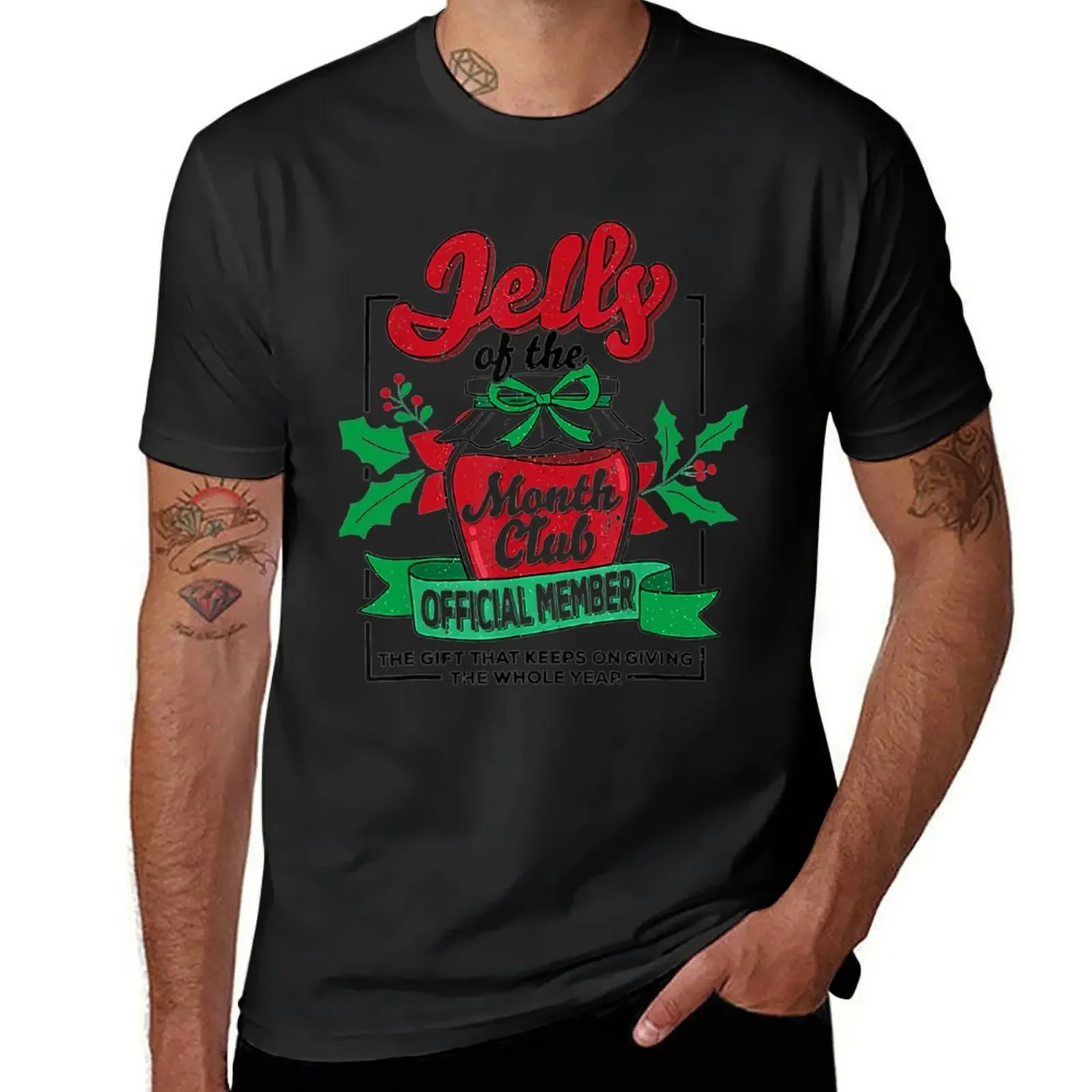 Рождественская футболка-Jelly-Of-The-Month-Club-Official-Member Xmas для мальчиков с животным