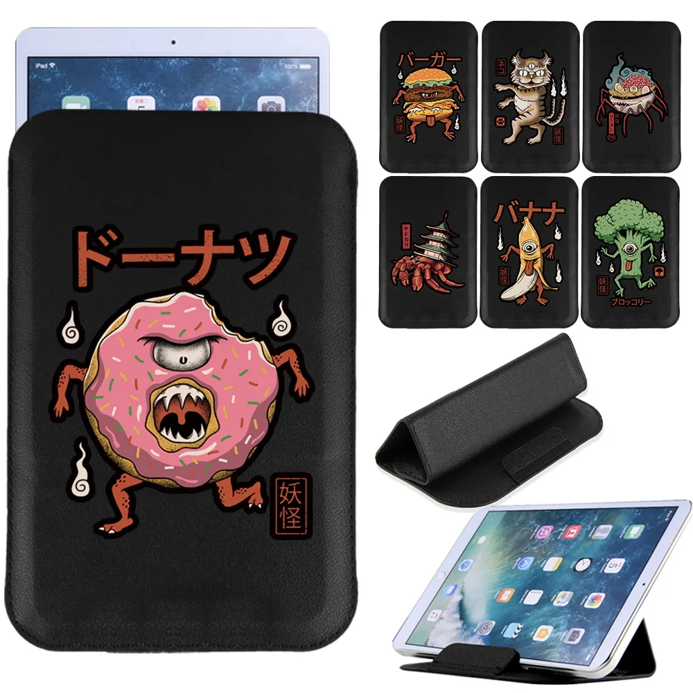 

Universal Tablet Bag Stand Cover Case 7 8 10 Inch Magnet Pack Sleeve Anime Cute Monster Series Pouch PU Leather Tablets Holder
