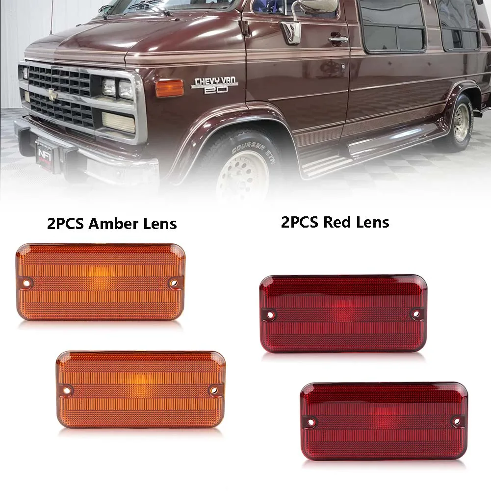 

2 шт. передние или задние габаритные фонари, указатели поворота на крыло для Chevy C/K C10/20/30 GMC van G10 G20 G30 G1500 G2...