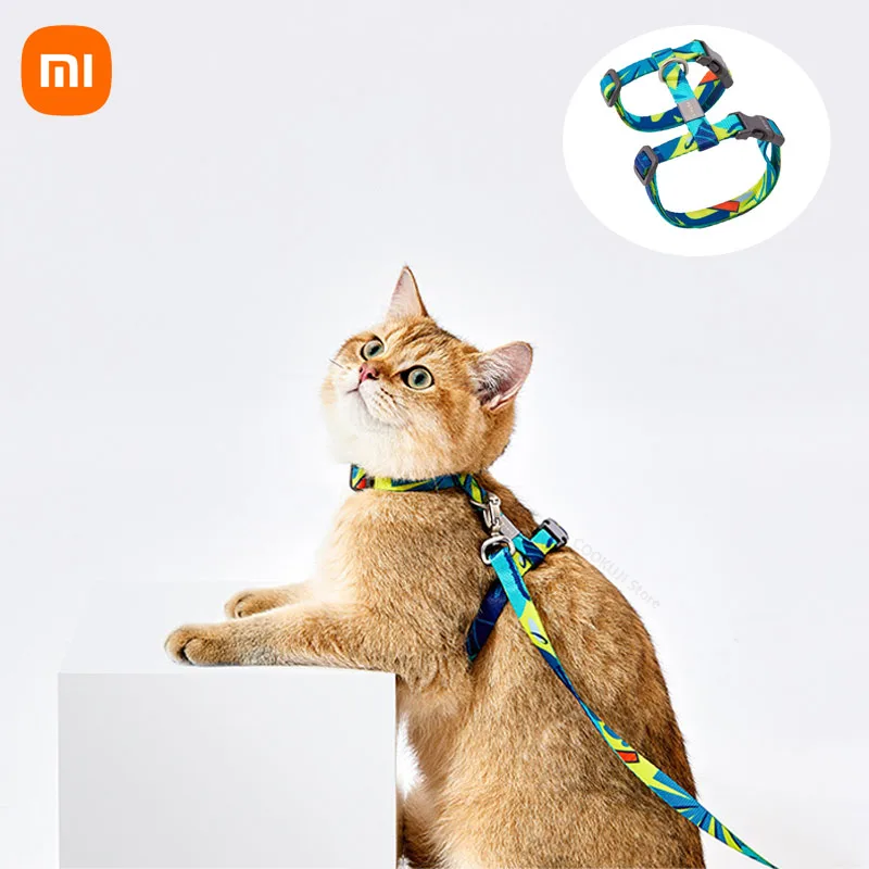 

Регулируемый жилет для домашних животных Xiaomi 122 см, защитный жилет для кошек, шлейка, Мягкий регулируемый поводок для прогулок для домашних ...