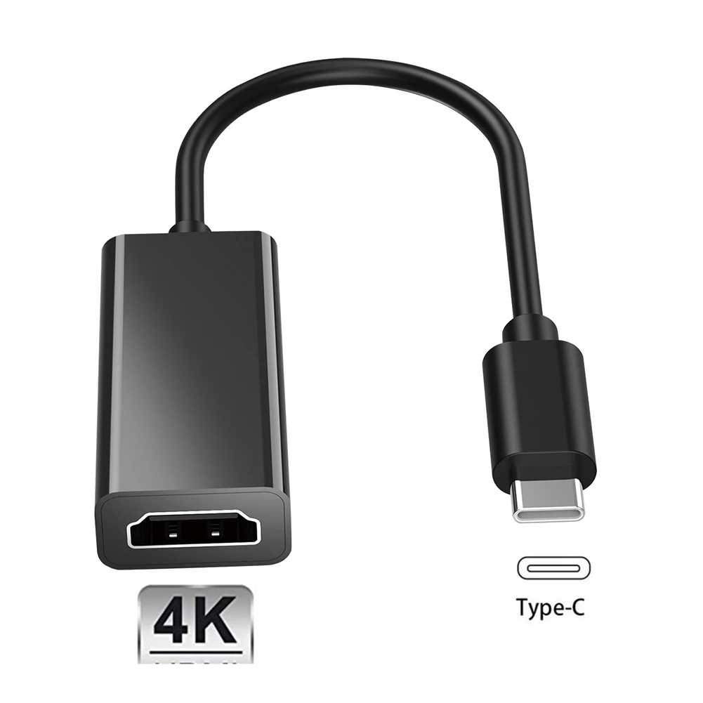 

USB Type C Video Cable Converter 4K USB3.1 USB Type C to HDMI-compatible Adapter Cable Phone Screen Adapter for MacBook