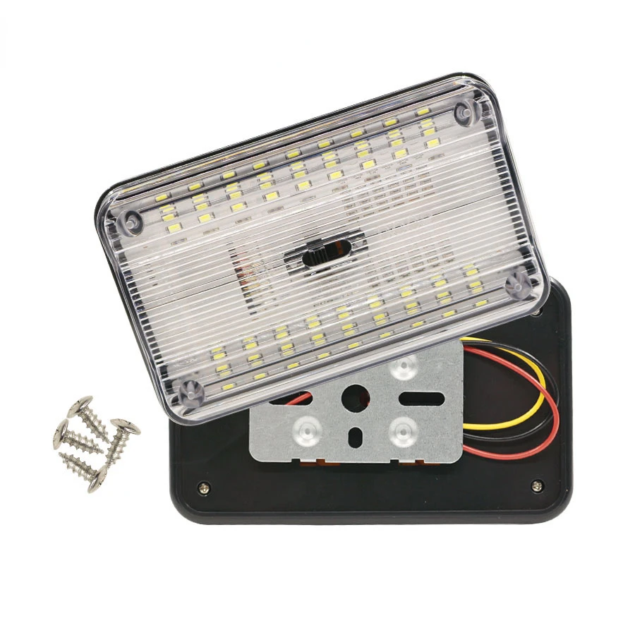 

Gfoloza Car Roof Ceiling Light White 36-SMD Rectangular LED Auto Interior Dome Reading Lamp with Switch Trunk Lights 12V