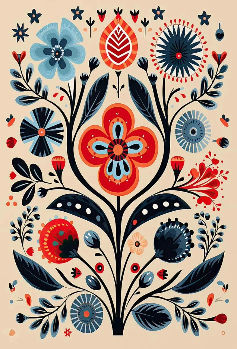 

Цветной постер с птицей на холсте