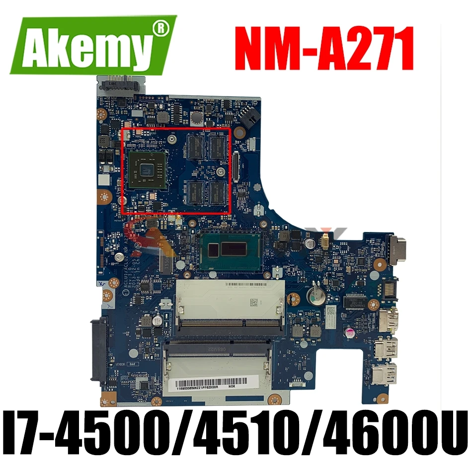 

ACLU1/ACLU2 NM-A271 For Lenovo Ideapad G50 G50-70 G50-70 Laptop motherboard with CPU I7-4500/4510/4600U DDR3 100% Fully Tested