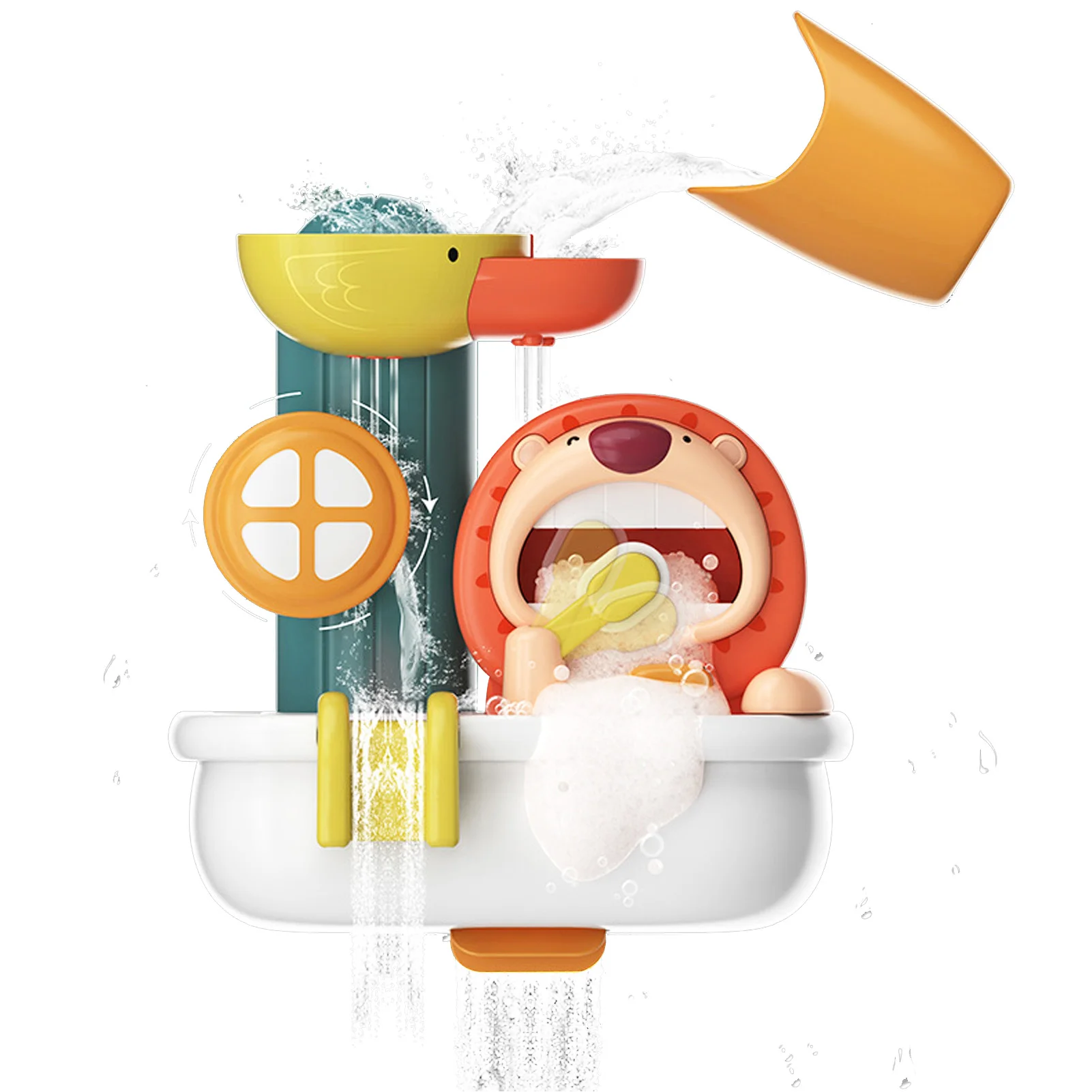 Bath Toys For Toddlers Baby Bath Bubble Machine Safe And Durable Play Water Bathroom ToysCute Lion Bath Toy For Boys And Girls