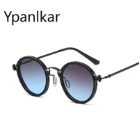 fashion metal round frame sunglasses men punk outdoor anti uv sun glasses women luxury brand designer sunglass uv400