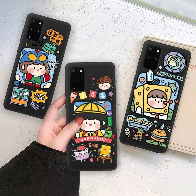 

Rorojump Cartoon Couple Boy Girl Game console Phone Case For Samsung Galaxy Note20 ultra 7 8 9 10 Plus lite M21 M31S M30S M51