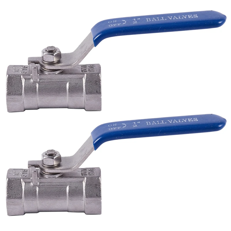 

2X 1/2 Inchstainless Steel Internal Thread Lever Handle Ball Valve