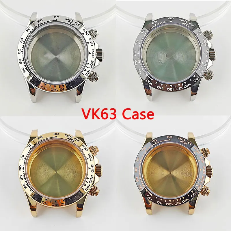 Корпус VK63 39 5 мм кварцевые часы с хронографом индивидуальный логотип циферблат