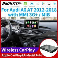 rmauto wireless apple carplay mmi mib for audi a6 a7 2012 2018 android auto mirror link airplay support reverse image car play