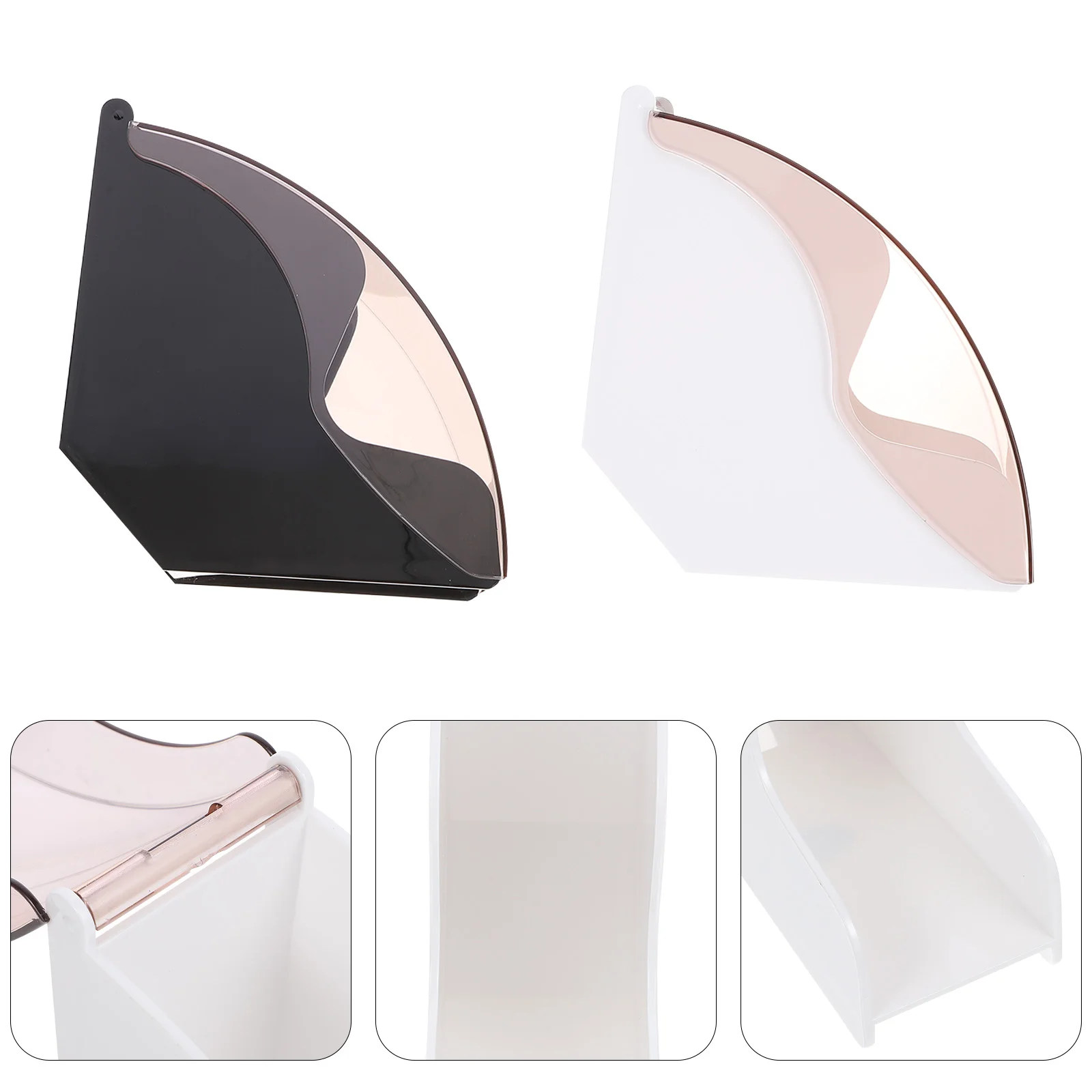 

2 Pcs Box Coffee Filter Durable Dust-proof Cover Acrylic Cover Dispenser Rack Holder Container for Coffee Shop Storage