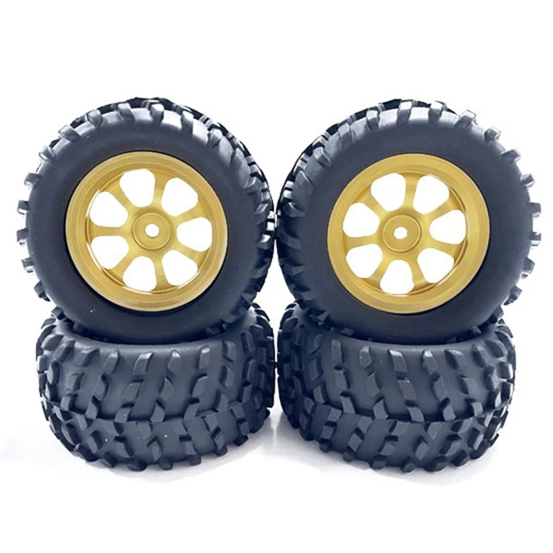 4 шт. 82 мм резиновая шина металлический обод колеса шестигранный 12 для MJX H16 16207 16208