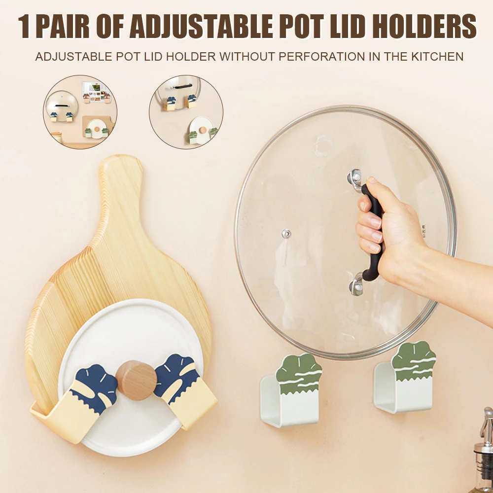 

Wall Mounted Pot Lid Holder Hanging Cutting Board Cover Storage for Kitchen Tool Space Saving Easy to Clean Durable Holder B88