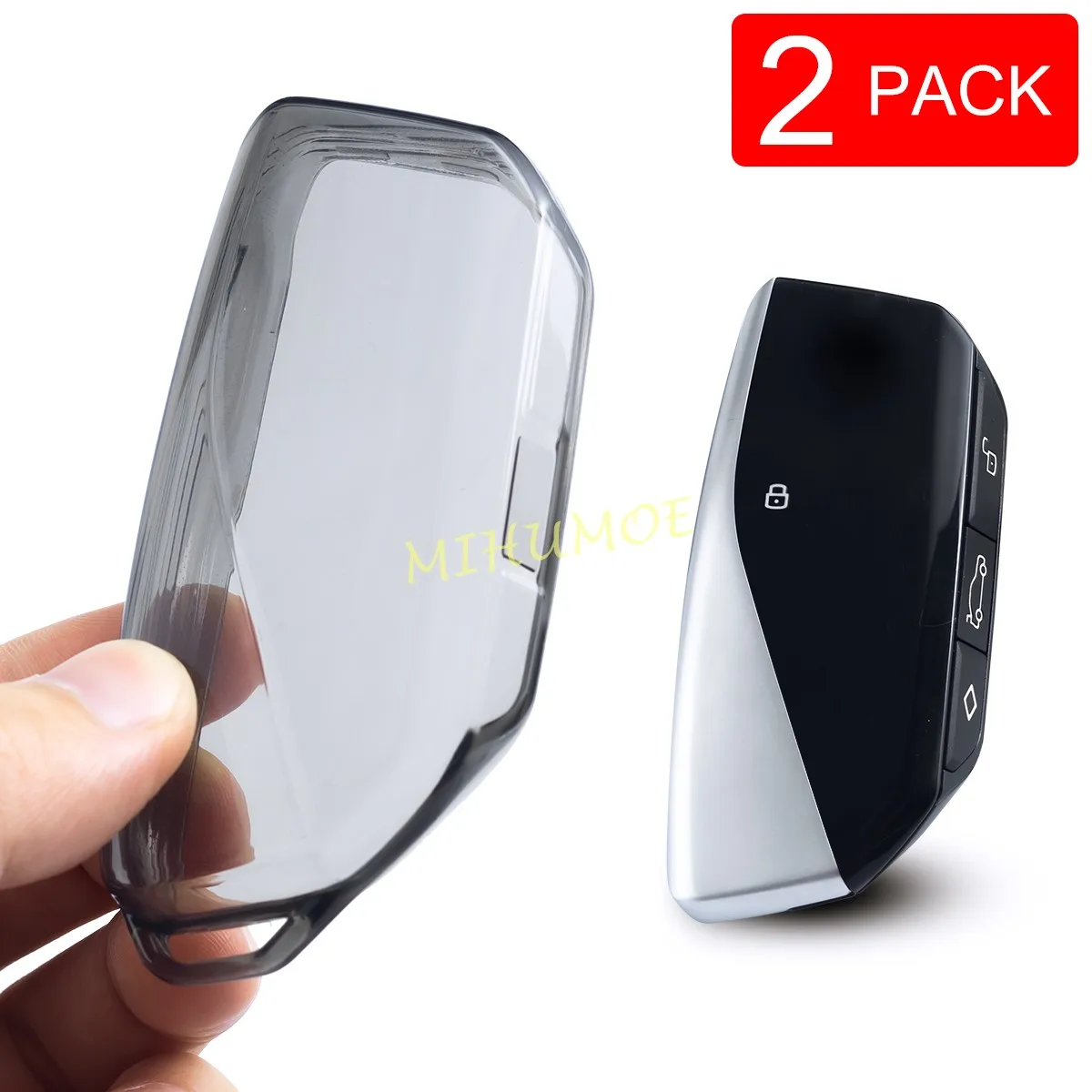 

2 черных/прозрачных автомобильных брелока, защитный чехол для BMW 5 7 серии i5 i7 X1 X2 X5 X6 X7 IX XM 2024 2025, аксессуары