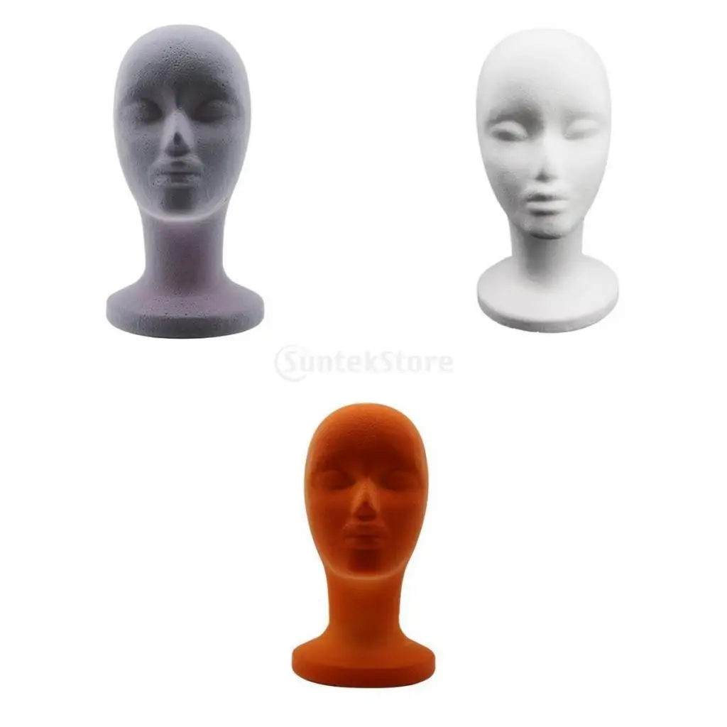

3Pcs Mannequin Head Display Stand Model Display for Hats Glasses
