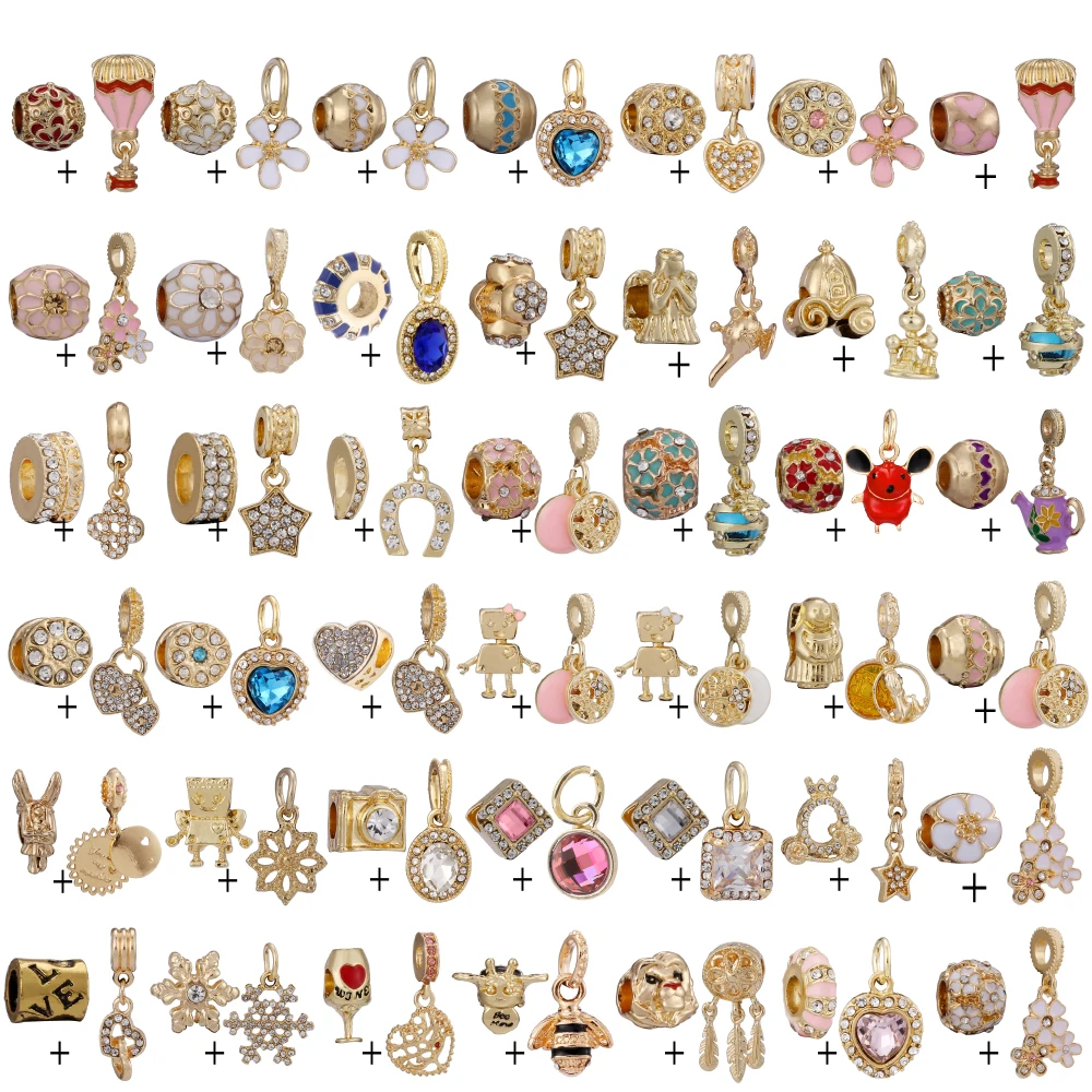 

Buipoey 2 шт./лот Золотой хрустальный бисер, цветок, шарм, сердце, дерево жизни, подвеска, Diy, бисерный браслет, ожерелье, ювелирные изделия ручной ...