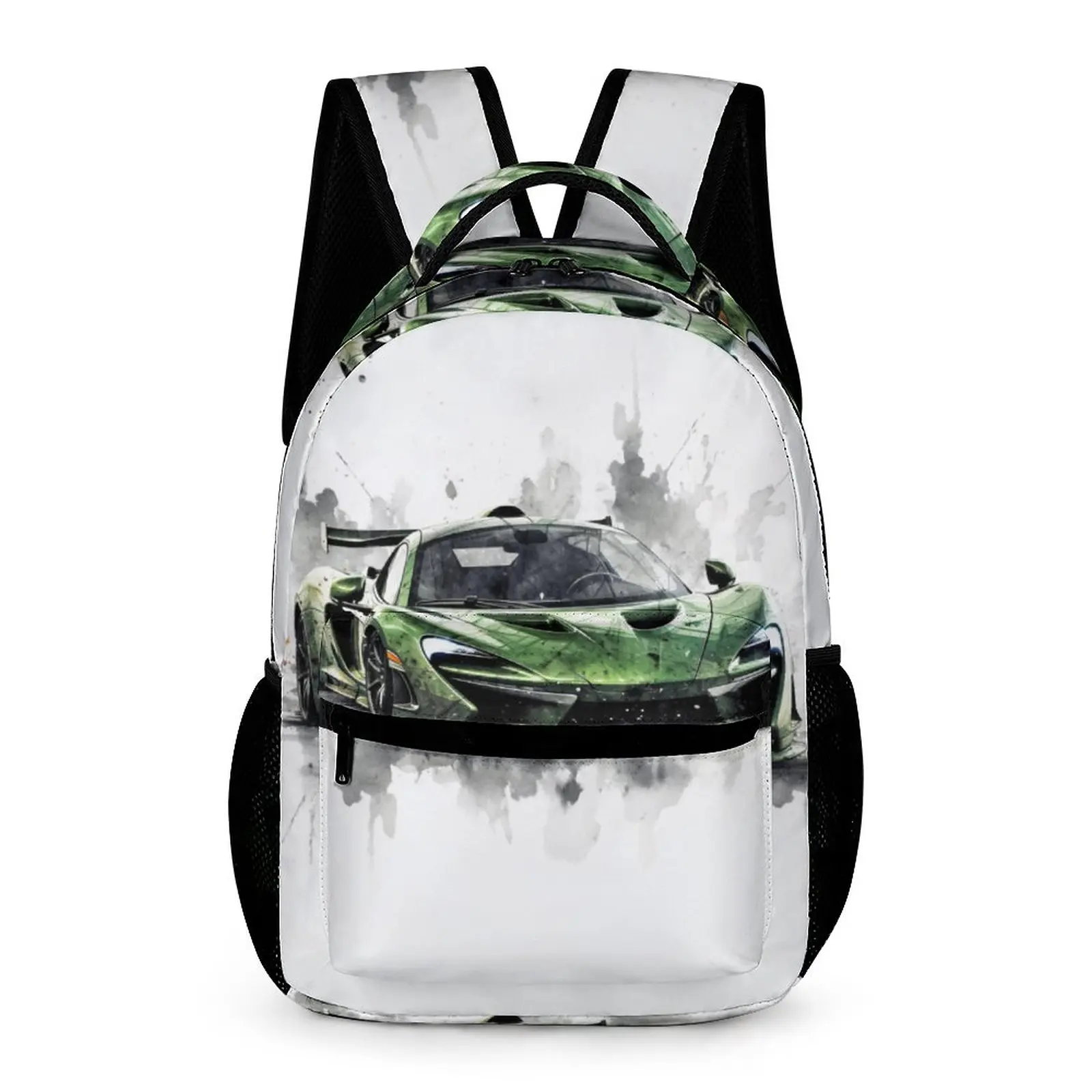 

Fantastic Sports Car Backpack Ink Drawing Hyper Artistic Travel Backpacks Female Design Soft School Bags Style Rucksack