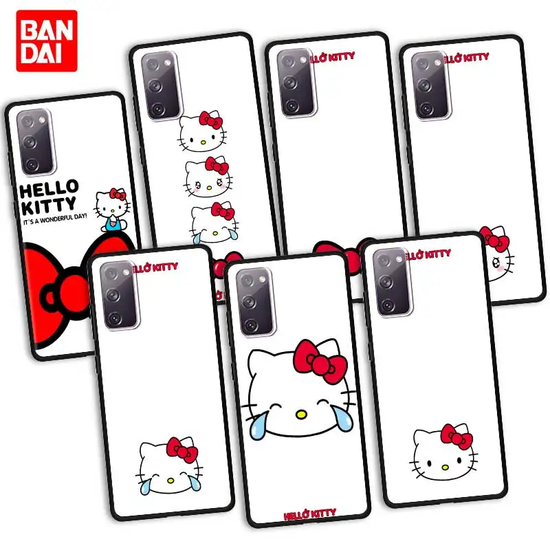 

Hello Kitty Line Cute Phone Case for Samsung Galaxy S20 FE S21 S10 S9 Plus Ultra 5G S20fe S21fe S20ultra Coque Cover Silicone