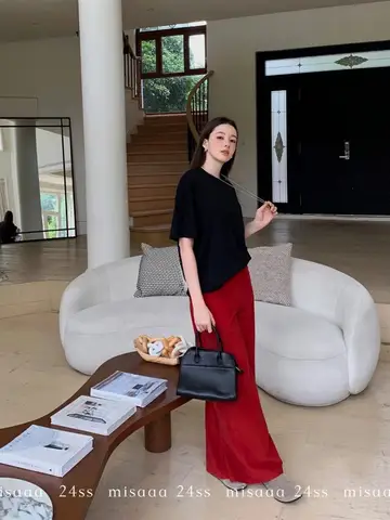 Красные прямые вельветовые брюки  для женщин