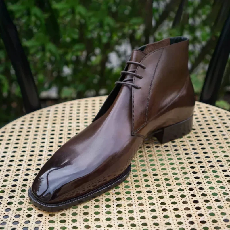 

Men's Short Boots Square Toe Business Ankle Men's Boots Work Boots Men's Boots