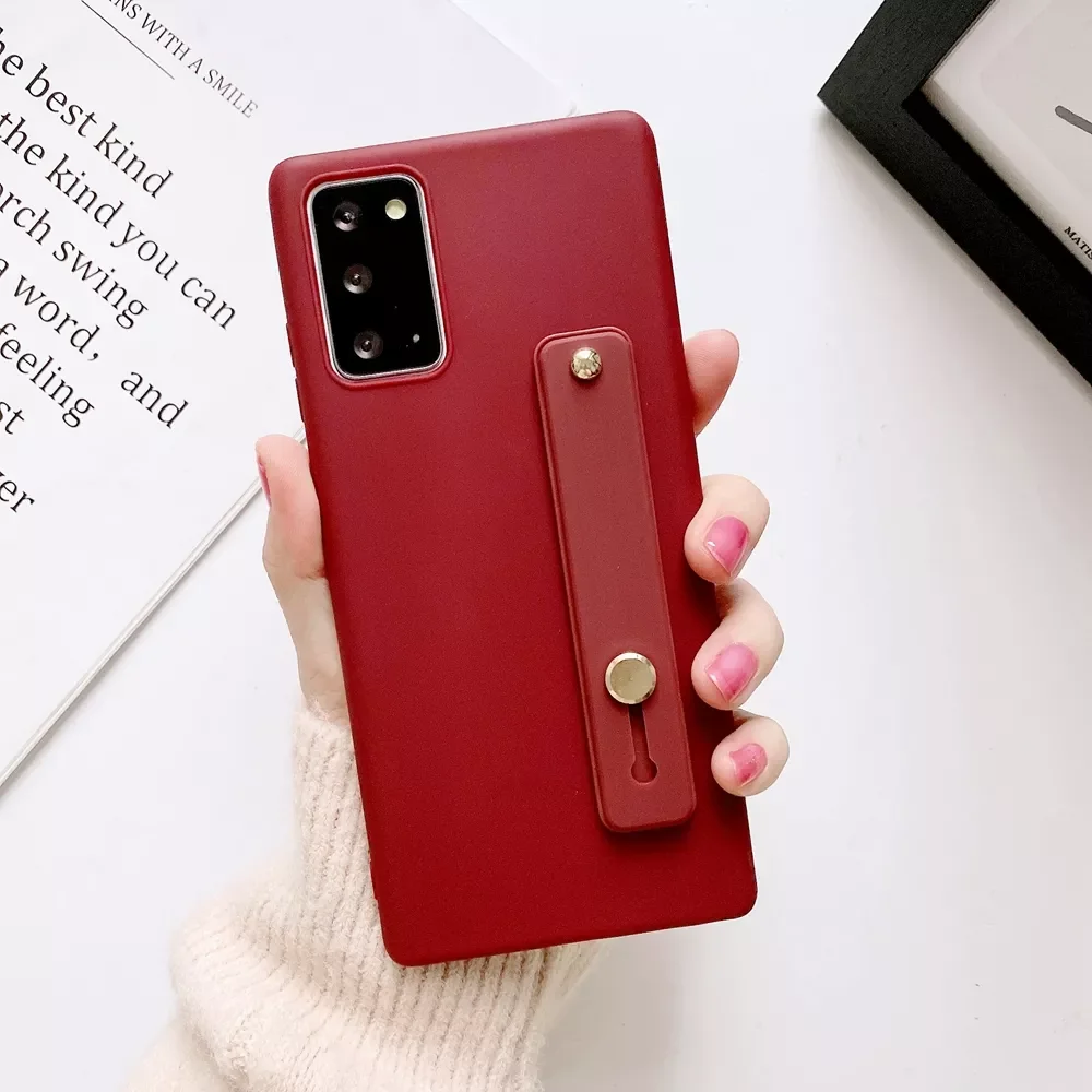 

Phone Holder Case For OPPO Realme 7 Pro X50 6 5 C3 6i 6S 5i 5S Q Cover Wrist Hand Strap Finger Grip Silicone Soft TPU Case Coque