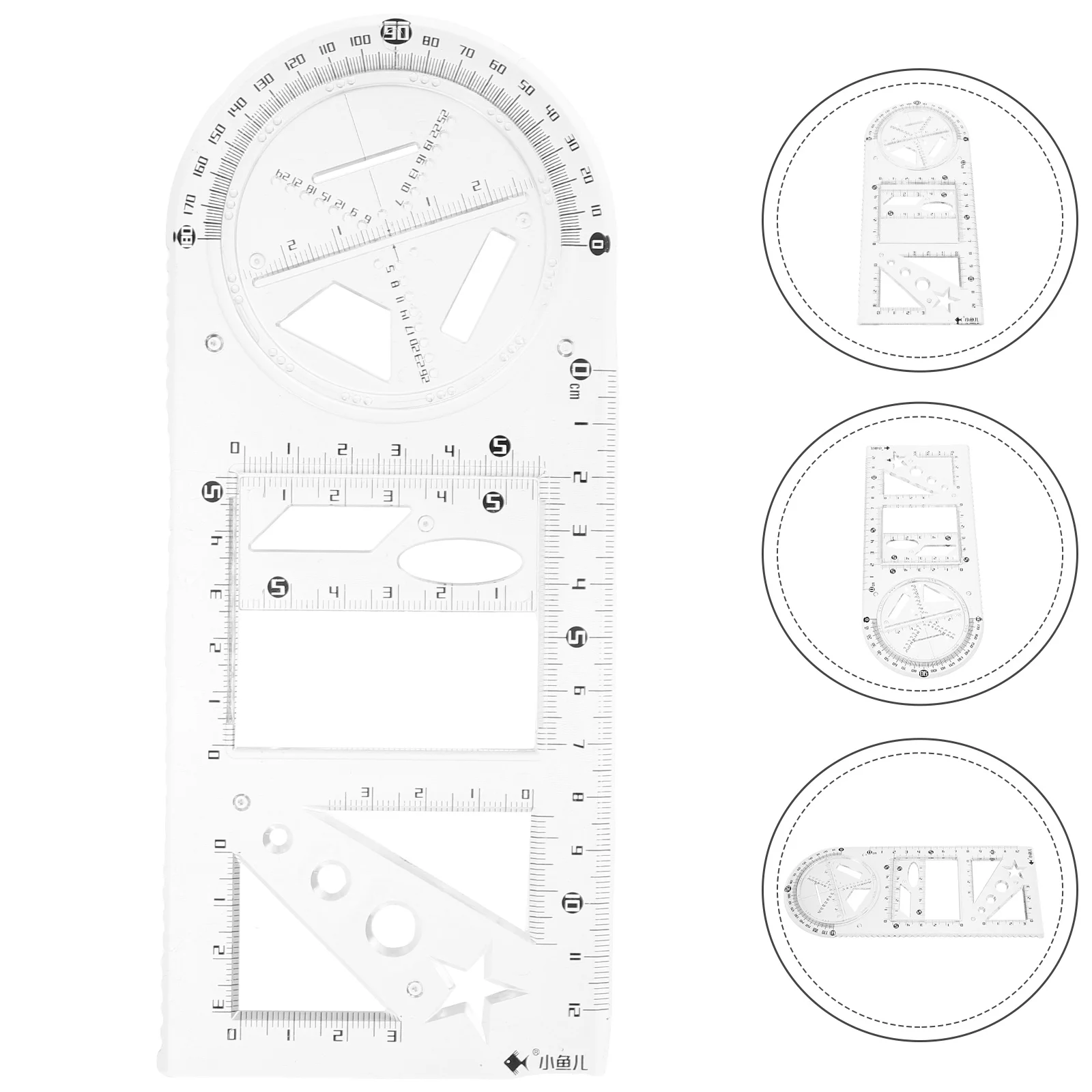 

Geometric Painting Templates Drawing Universal Ruler Students Tool Gift Stencils