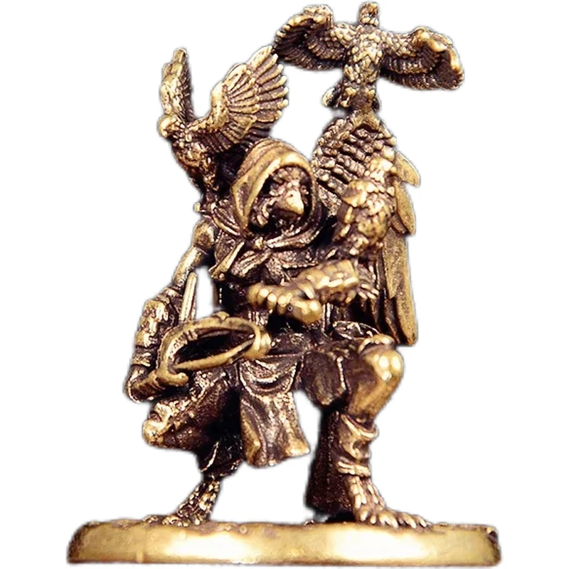 

Белая латунь Охотник Гаургон Маленькая статуя Настольные украшения Домашние украшения Ремесла Фигурки животных Миниатюры Аксессуары