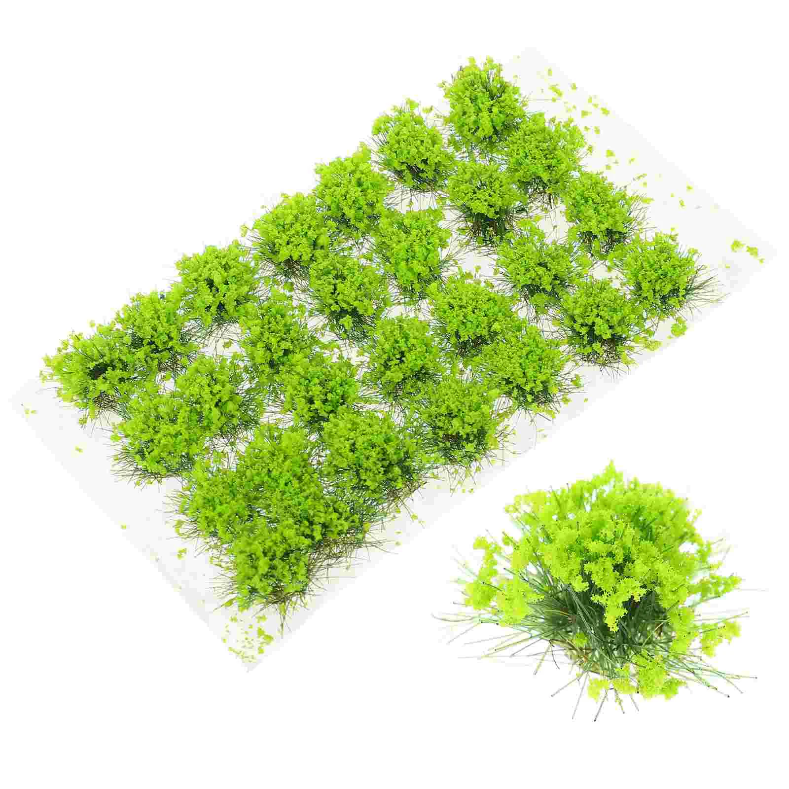 

Miniature Flower Cluster Model Tuft Mini Static Green Scenery Terrain Sand Railway Shrub Crafts Vegetation Artificial Train Diy