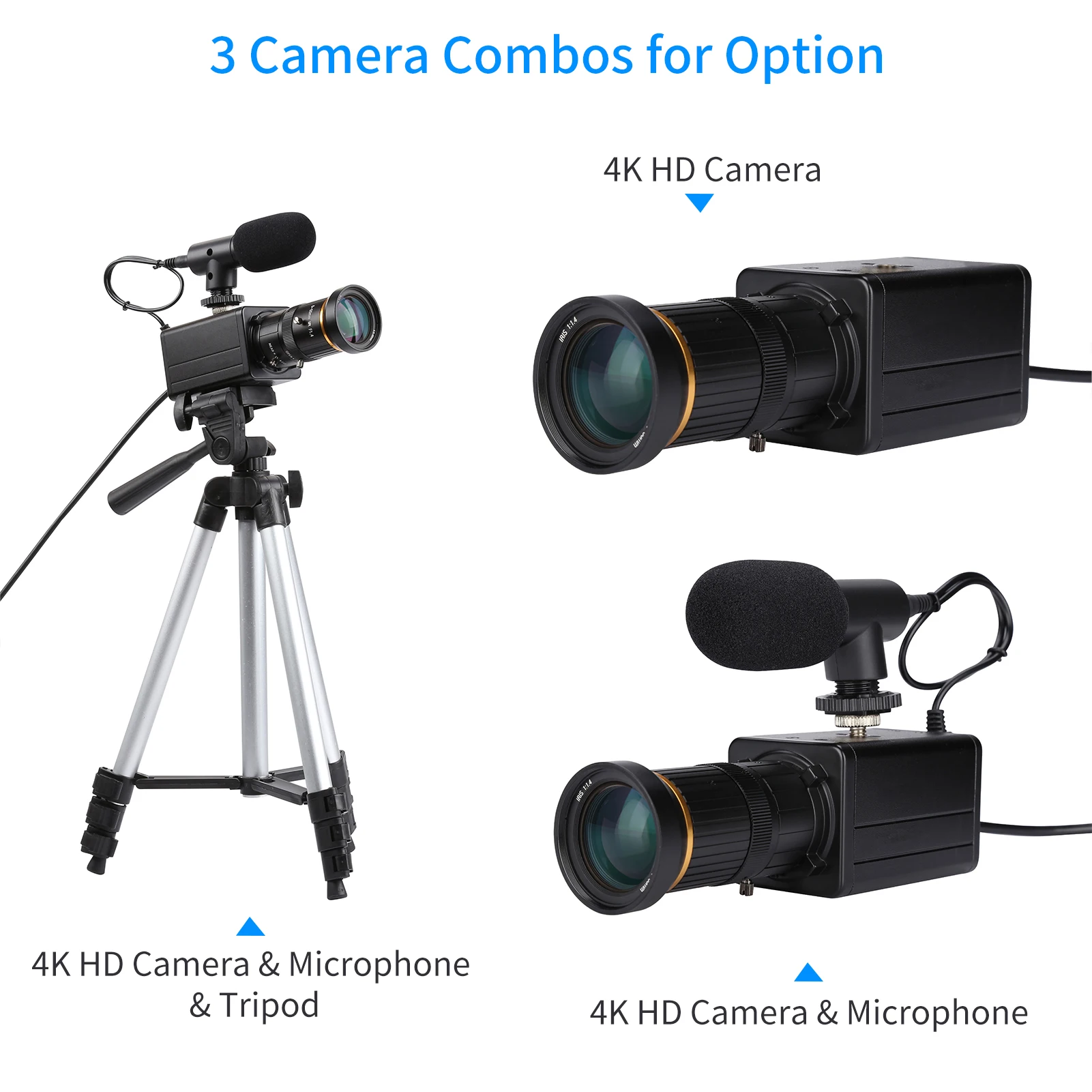 Камера 4K HD камера для компьютера USB веб-камера с 10-кратным оптическим зумом