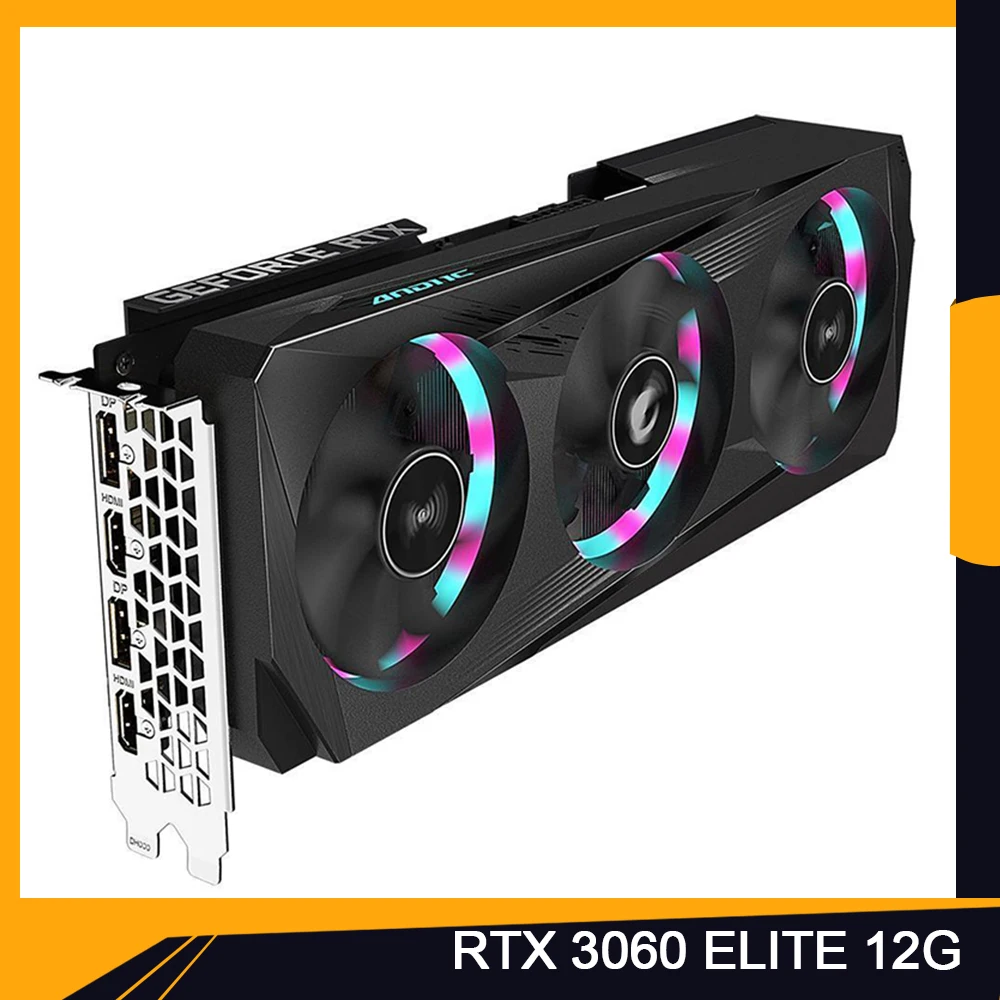 

RTX 3060 12GB RTX 3060 ELITE 12G For Gigabyte Graphics Card GDDR6 192Bit PCI-E 4.0 x 16 GPU Desktop Computer Video Card