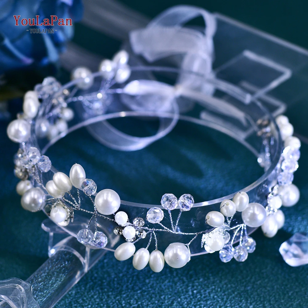 YouLaPan невеста жемчужный кристалл повязка для волос женская на голову свадебные