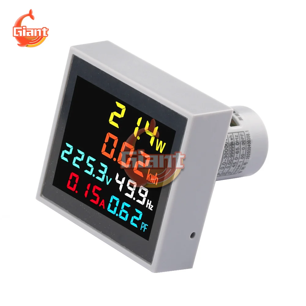 

Smart Display Meter AC Monitor Voltage Current Power Electric Energy Frequency Meter AC50-300V AC250-450V 100A