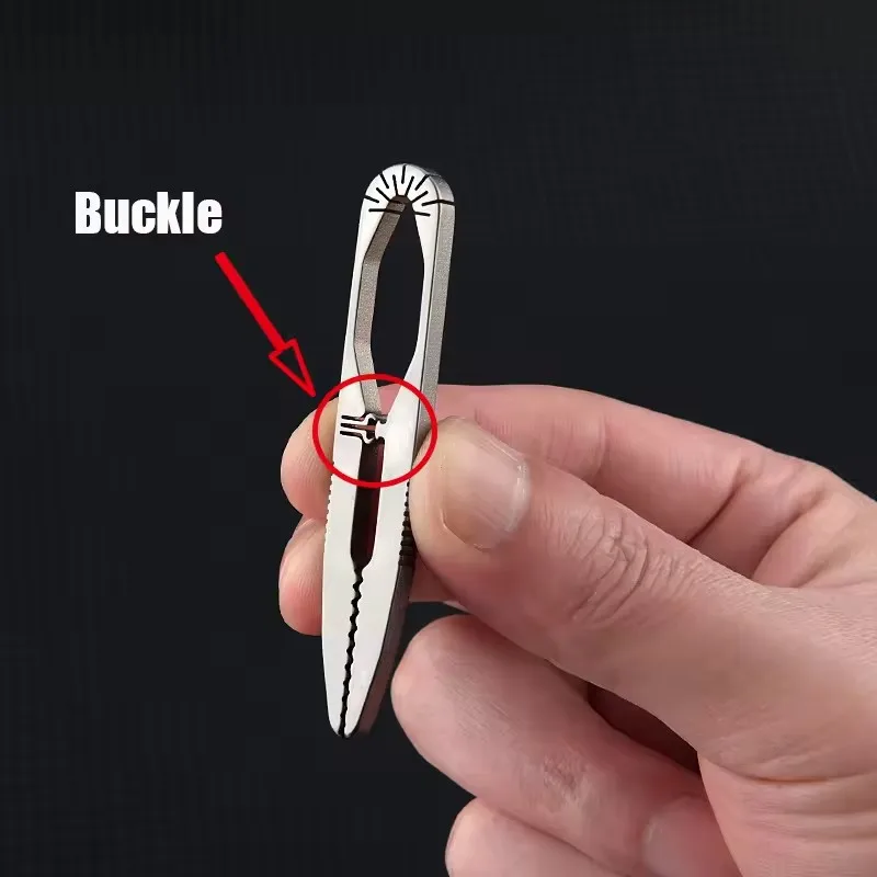 

TC4 Титановый пинцет Многофункциональный открывалка для бутылок Лом с ЧПУ Зажимы для обработки EDC Открытый инструмент Брелок Подвеска