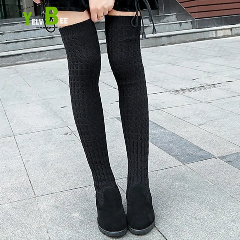 

Women Fashion Goth Thigh High Boots Platform Shoes Long Boots Gladiator New Winter 2022 Mid Heels Chunky Casual Mujer Zapatillas