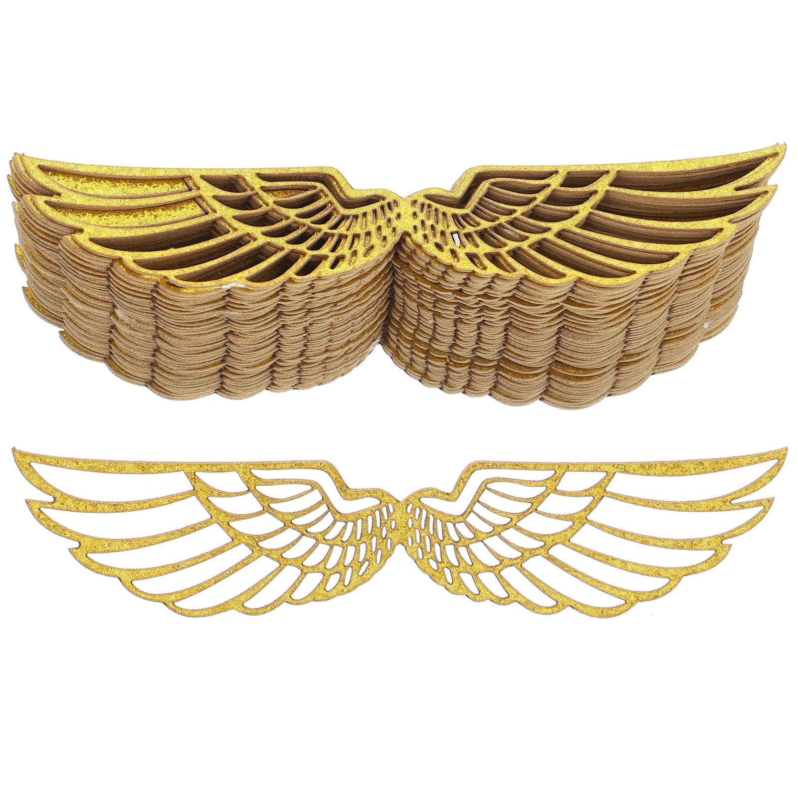 

50Pcs Chocolate Decoration Glitter Wing Chocolate Toppers Chocolate Gold