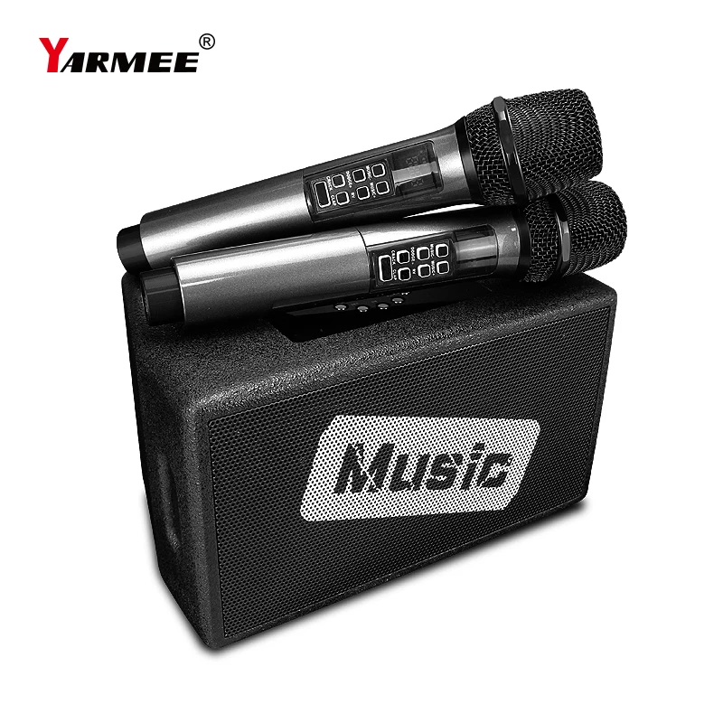 Фото Профессиональная беспроводная система караоке YARMEE, пение с 2 микрофонами, Bluetooth динамик, усилитель Vioce для дома, KTV Вечерние №5